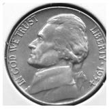 1954 D SUPURB GEM JEFFERSON NICKEL