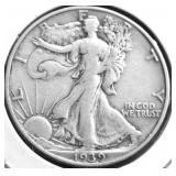 1939 S WALKING HALF DOLLAR XF