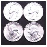 4 CHOICE BU 1960 WASHINGTON QUARTERS