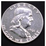 1961 PROOF FRANKLIN HALF DOLLAR