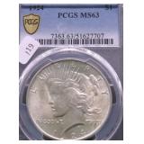 1924 PCGS MS64 PEACE DOLLAR