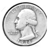 1936 D WASHINGTON QUARTER F