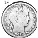 1902 BARBER HALF DOLLAR G