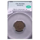 1890 CAC53BN INDIAN HEAD CENT