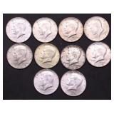 10 40 % SILVER HALF DOLLARS