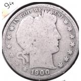 1900 BARBER HALF DOLLAR G