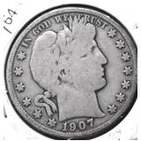 1907 O BARBER HALF DOLLAR G