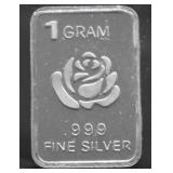 1 GRAM .999 SILVER BAR