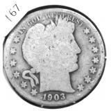 1903 S BARBER HALF DOLLAR AG