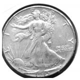 1945 WALKING HALF DOLLAR XF