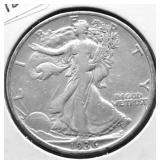 1936 WALKING HALF DOLLARE VF