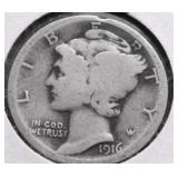 1916 MERCURY DIME G
