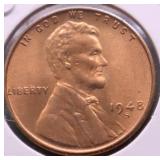 1948 S GEM RED LINCOLN CENT