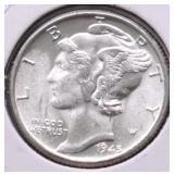 1945 SUPURB GEM MERCURY DIME