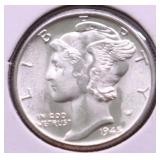1945 SUPURB GEM MERCURY DIME