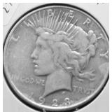 1923 PEACE DOLLAR VF