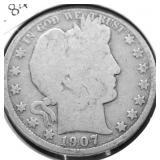 1907 BARBER HALF DOLLAR G