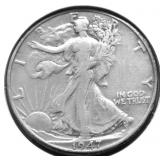 1947 D WALKING HALF DOLLAR XF