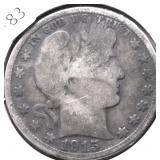 1915 D BARBER HALF DOLLAR G