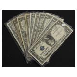 10 SILVER CERTIFICATES