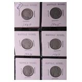 6 BUFFALO NICKELS