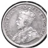 NEWFOUNDLAND SILVER 25 CENTS 1917 VF