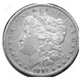 1891 MORGAN DOLLAR XF