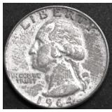1964 WASHINGTON QUARTER AU