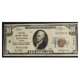 1929 10$ NATIONAL CURRENCY 3 DIGIG SERIAL #  MADIS