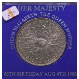 G BRIT 80 BIRTHDAY CROWN GEM