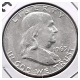 1963 D CHOICE BU FRANKLIN HALF DOLLAR