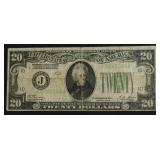 REDEEMABLE IN GOLD 20 $ FEDERAL RESERVE NOTE VF