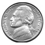 1961 SUPURB GEM JEFFERSON NICKEL