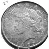 1922 PEACE DOLLAR AU