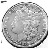 1878 7 TF MORGAN DOLLAR VF