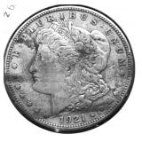 1921 S MORGAN DOLLAR VF