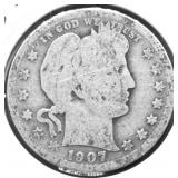 1907 BARBER QUARTER G
