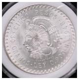 1948 MEXICO SILVER 5 PESOS GEM