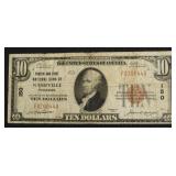 1929 10 $ NASHVILLE TN NATIONAL CURRENCY VF