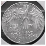 GEM BU GERMANY SILVER 10 MARKS