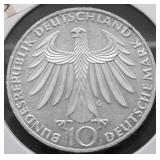 PROOF GERMANY SILVER 10 MARKS