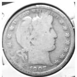1907 BARBER HALF DOLLAR AG