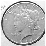 1926 S PEACE DOLLAR VF