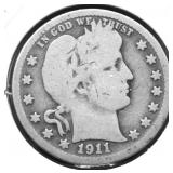 1911 D BARBER QUARTER G