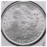 1887 CHOICE BU MORGAN DOLLAR