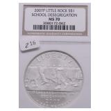2007 NGC MS70 LITTLE ROCK SILVER DOLLAR