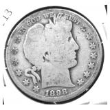 1898 O BARBER HALF DOLLAR G