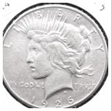 1926 S PEACE DOLLAR VF