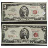 GEM BU CONSECUTIVE SERIAL # 2 $ US LEGAL TENDER