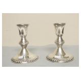 STERLING SILVER CANDLE STICK HOLDERS  4.5" TALL
